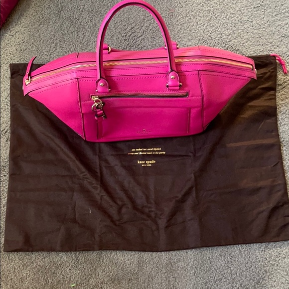 Kate Spade Oversized Pink Trapezoid Handbag - Picture 10 of 14